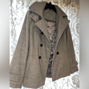 Womens Calvin Klein gray pea coat